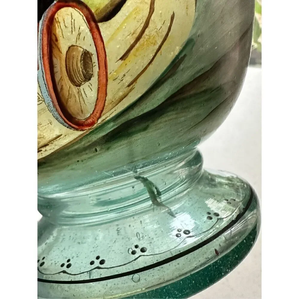 Extremely Rare Ludwig Moser Hand Blown, Hand Painted Enamel Bowl 🛑